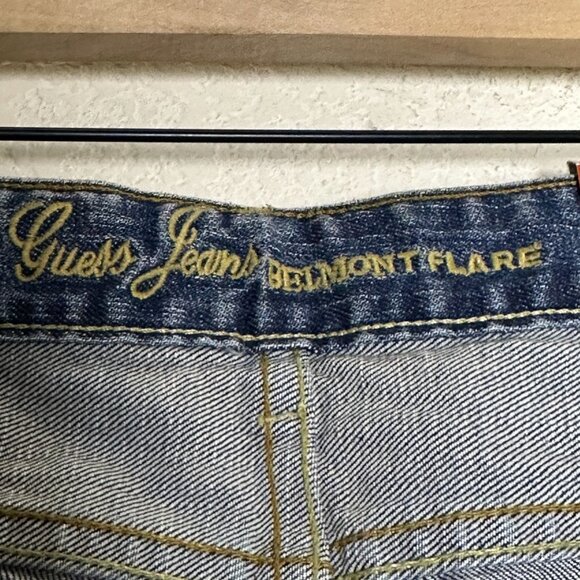 NWT Guess Belmont Flare Denim Jean Pant Women 32 Bootcut Western Indie Y2K Blue - Picture 6 of 14